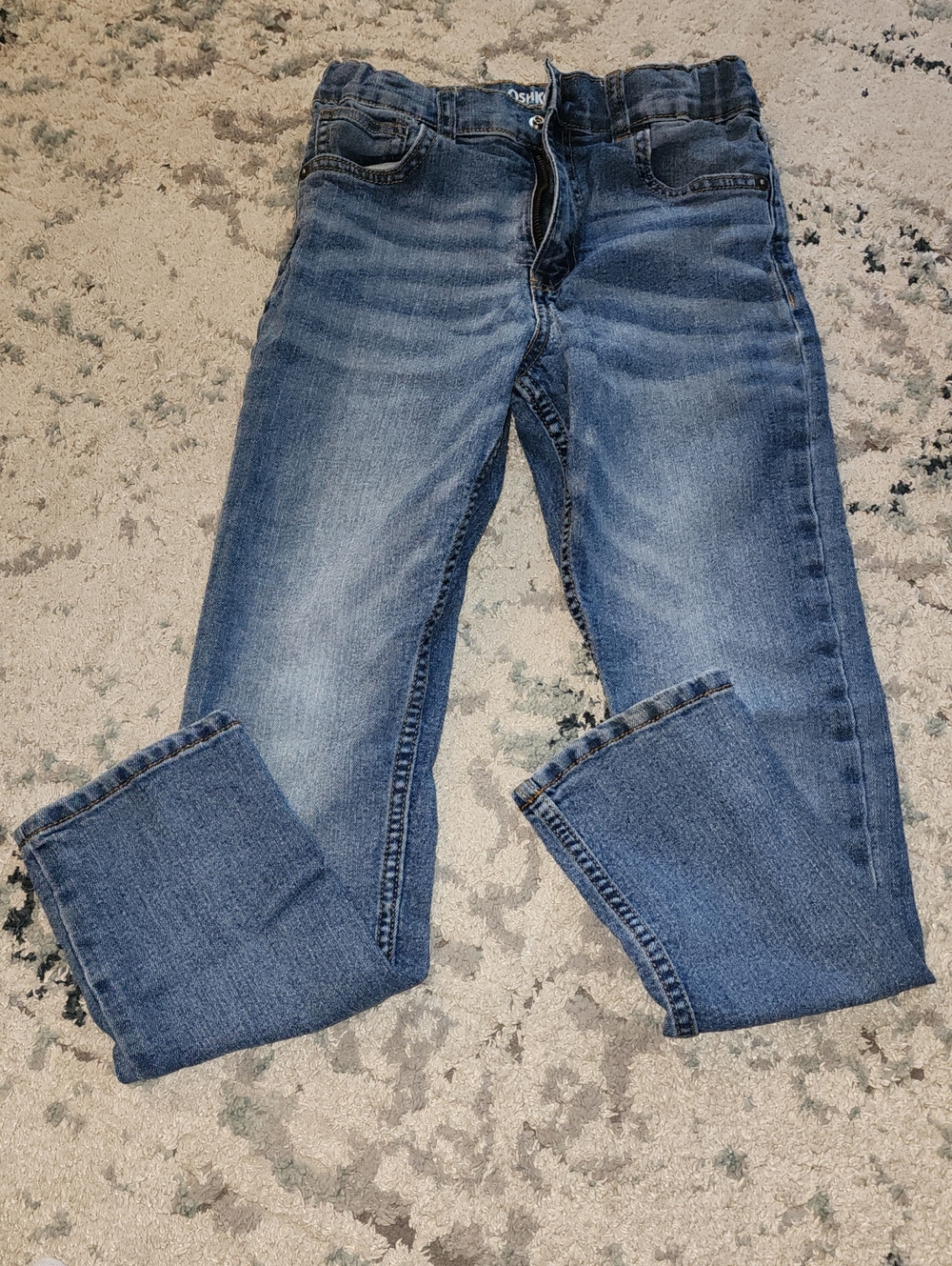 OshKosh B'gosh Light Blue Skinny Kids Jeans with Yellow Stitching